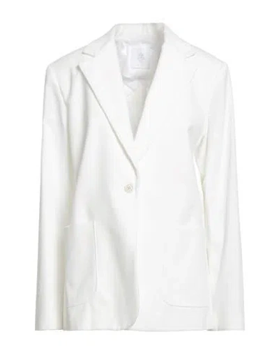 Eleventy Woman Blazer White Size 12 Cotton In White