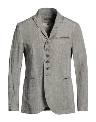John Varvatos Man Blazer Grey Size 40 Viscose, Linen, Silk In Gray