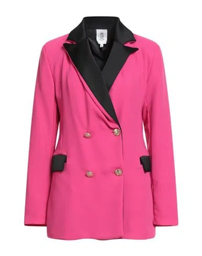 Le Volière Woman Blazer Fuchsia Size S Polyester In Pink