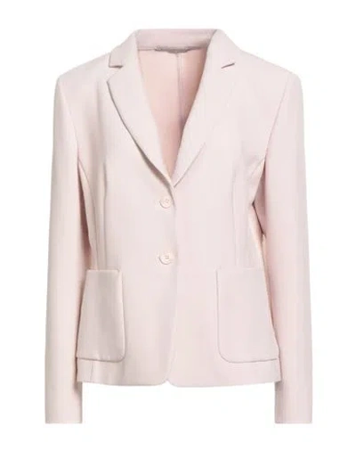 Nvsco 2107 Woman Blazer Pink Size 10 Polyester, Viscose, Cotton, Elastane In Pink