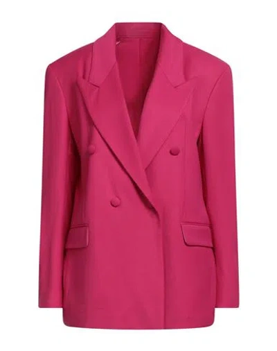 Marsēm Collection Woman Blazer Magenta Size 6 Polyester, Viscose, Elastane In Pink