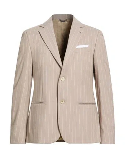 Grey Daniele Alessandrini Man Blazer Sand Size 36 Polyester, Viscose, Elastane In Neutral