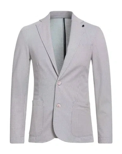 En Avance Man Blazer Lilac Size 42 Cotton, Polyester, Elastane In Neutral