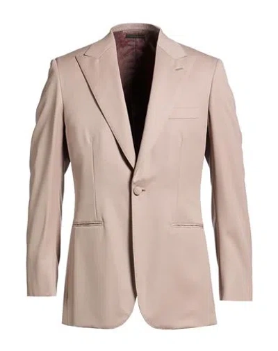 Brioni Man Blazer Blush Size 40 Virgin Wool In Pink