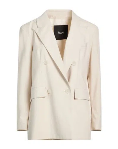 Hevo Hevò Woman Blazer Ivory Size 10 Polyester, Viscose, Elastic Fibres In Neutral