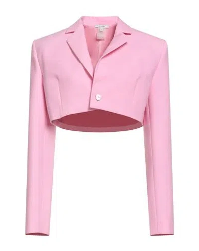 Nensi Dojaka Woman Blazer Pink Size S Polyester, Virgin Wool, Elastane In Pink