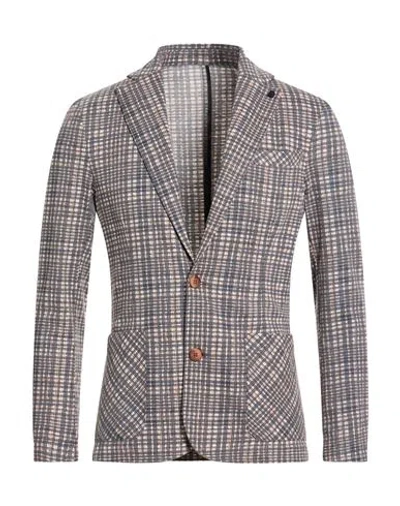 En Avance Man Blazer Lead Size 44 Cotton, Polyester, Elastane In Multi