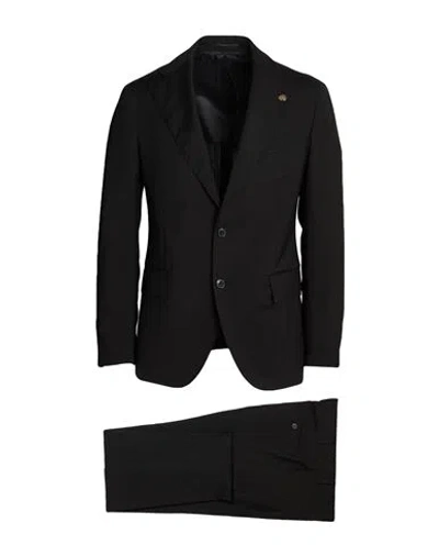 Gabriele Pasini Man Suit Black Size 42 Wool In Black