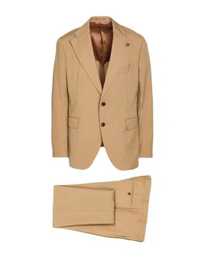 Gabriele Pasini Man Suit Camel Size 44 Wool In Nude
