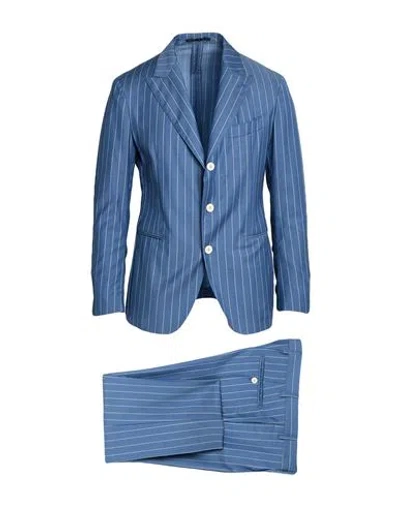 Gabriele Pasini Man Suit Light Blue Size 40 Wool In Blue