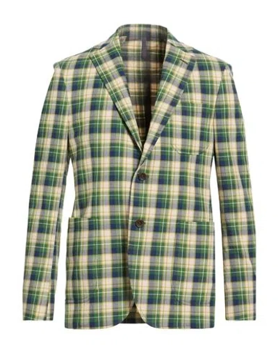 Montedoro By Slowear Man Blazer Green Size 44 Cotton In Multi