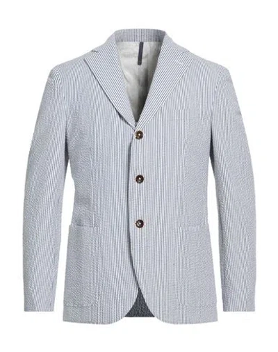 Montedoro By Slowear Man Blazer Slate Blue Size 40 Cotton, Elastane In Gray