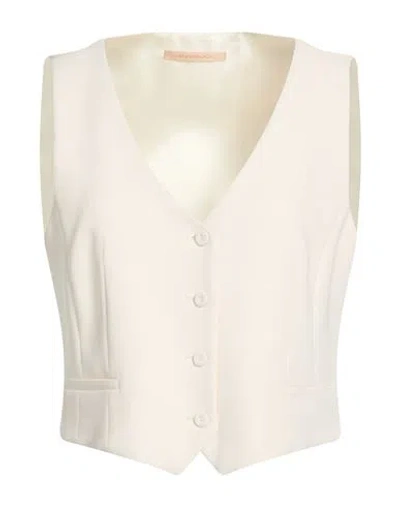 Pennyblack Woman Tailored Vest Ivory Size 10 Triacetate, Polyester, Acetate In Neutral