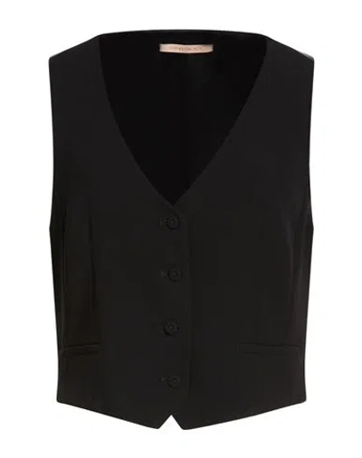 Pennyblack Woman Tailored Vest Black Size 12 Triacetate, Polyester, Acetate In Black