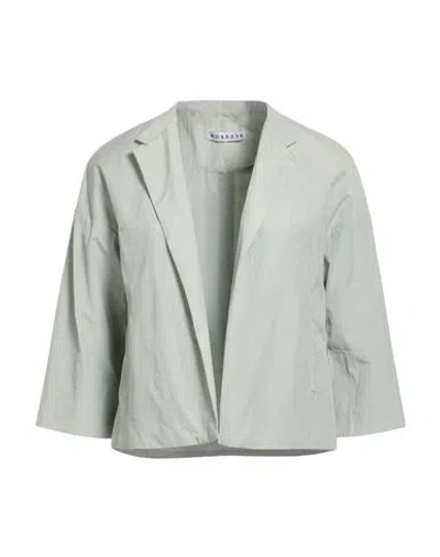 Rosso35 Woman Blazer Turquoise Size 2 Cotton, Polyester In Gray