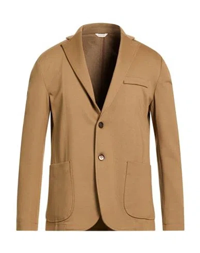 Verdera Man Blazer Khaki Size 40 Viscose, Polyamide, Elastic Fibres In Brown