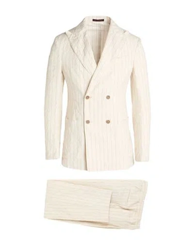 The Gigi Man Suit White Size 40 Cotton, Metallic Fiber In White