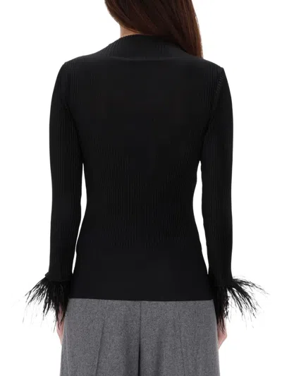Hugo Boss Boss "ephedera" Top With Removable Feathers In Multi