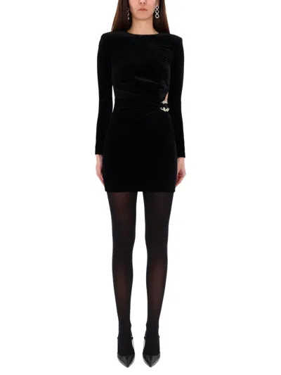 Self-portrait Mini Velvet Dress In Multi