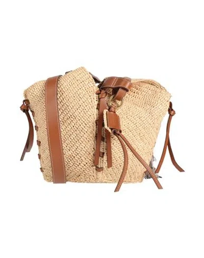 Isabel Marant Woman Cross-body Bag Sand Size - Natural Raffia In Sand