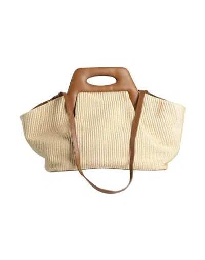Themoirè Woman Handbag Beige Size - Natural Raffia, Textile Fibers In Brown