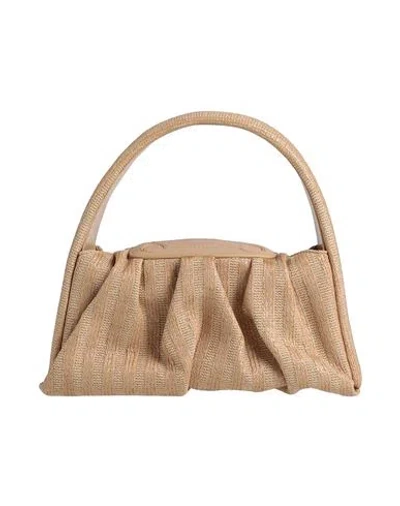 Themoirè Woman Handbag Camel Size - Natural Raffia, Recycled Pet In Brown