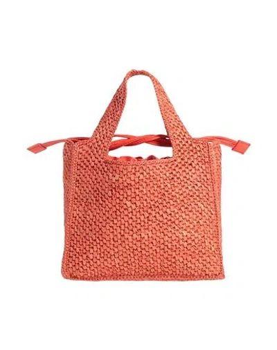 Themoirè Woman Handbag Tomato Red Size - Natural Raffia In Red