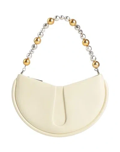 Themoirè Woman Handbag Cream Size - Textile Fibers In White