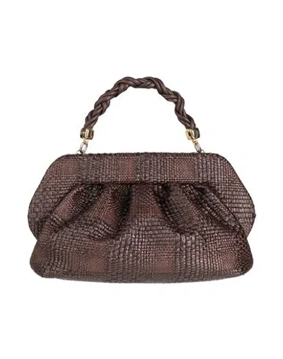 Themoirè Woman Handbag Dark Brown Size - Textile Fibers In Brown