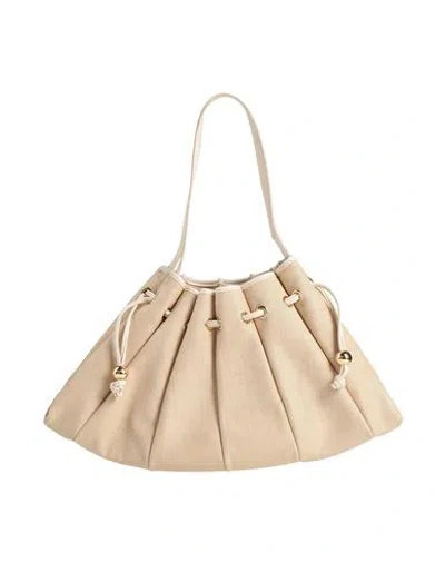 Themoirè Woman Handbag Beige Size - Straw, Synthetic Fibers In Sand