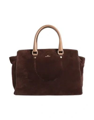 Hogan Woman Handbag Dark Brown Size - Leather In Brown