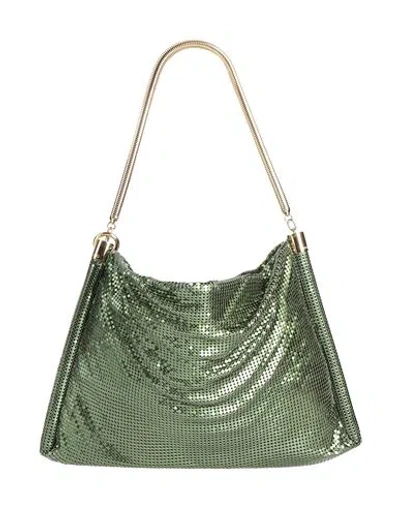 Rabanne Woman Handbag Green Size - Aluminum In Green