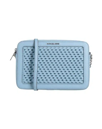 Michael Michael Kors Woman Cross-body Bag Sky Blue Size - Polyurethane, Cotton, Polyester In Blue