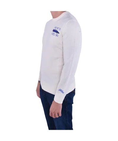 Mc2 Saint Barth Logo Embroidered Crewneck Jumper In White