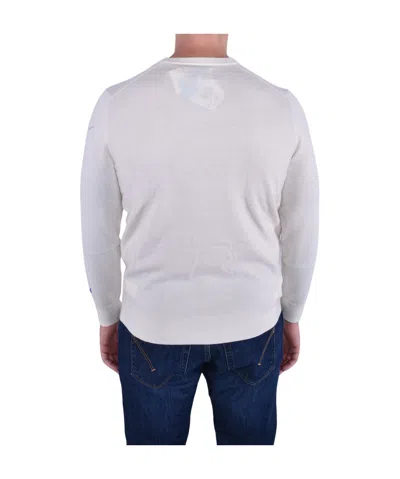 Mc2 Saint Barth Logo Embroidered Crewneck Jumper In White