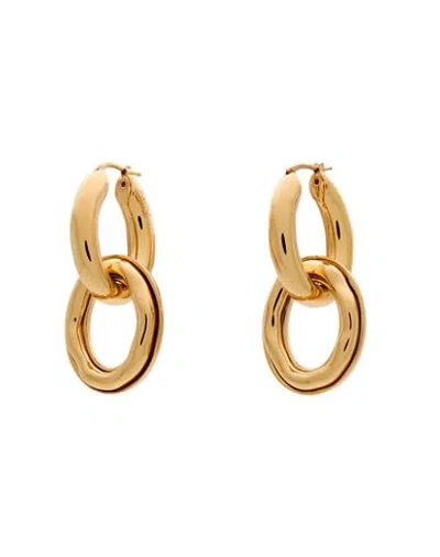 Jil Sander Woman Earrings Gold Size - Metal In Gold