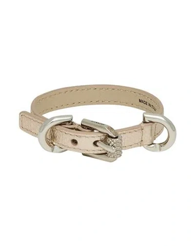 Givenchy Woman Bracelet Platinum Size Ii Leather In Gray