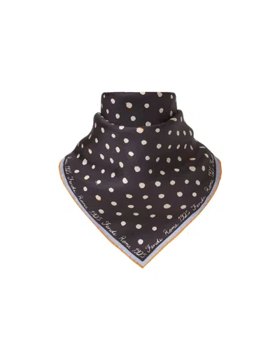 Fendi Square Scarf In Black