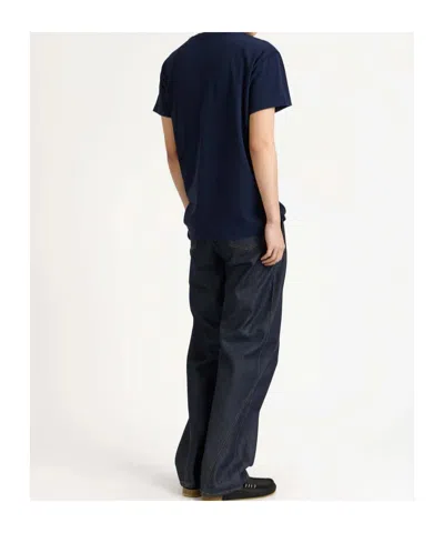 Jw Anderson Mens Circular T-shirt In Navy In Blue
