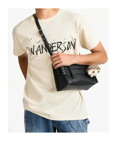 Jw Anderson Mens Circular T-shirt In Ecru In Neutral