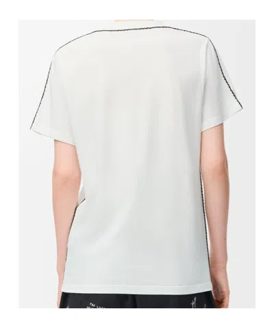 Loewe Anagram Embroidered Crewneck T-shirt In White