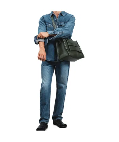 Jw Anderson Mens Oversized Shirt In Mid Blue In Blue