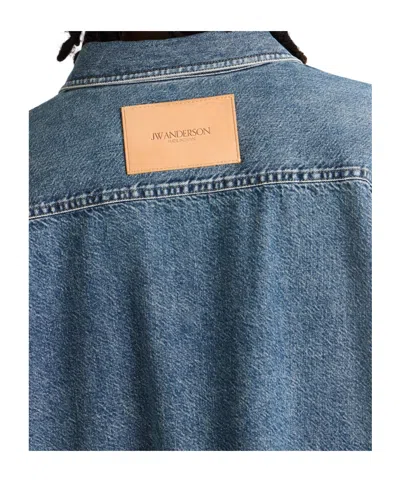 Jw Anderson Mens Oversized Shirt In Mid Blue In Blue