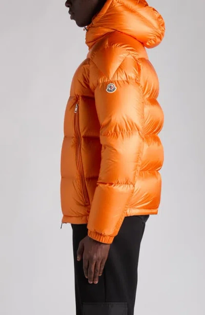 Moncler Long-sleeved Cotton Jacket In Orange
