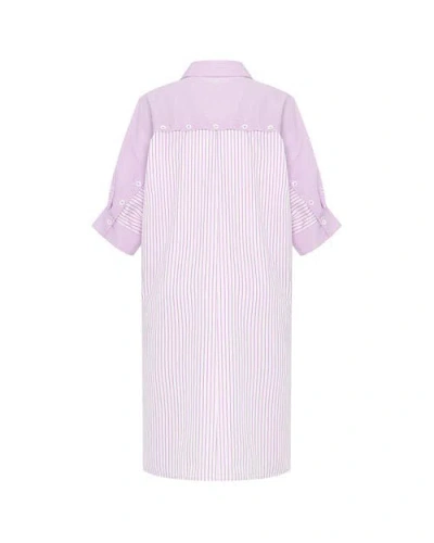 Theo The Label Echo Back Button Dolman Dress In Brown