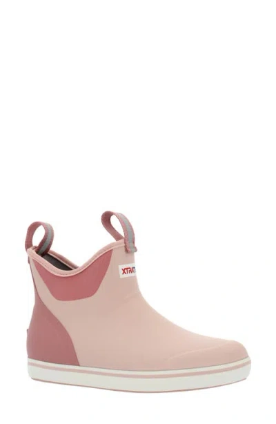 Xtratuf X Salmon Sisters Waterproof Ankle Deck Boot In Pink