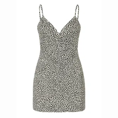 The Molc Women's Black / White Lenora Mini Dress In Multi