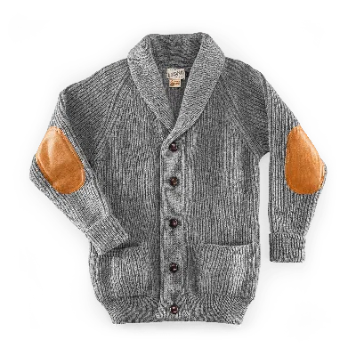 &sons Trading Co Men's Pioneer British Wool Cardigan Grey 2 In Gray