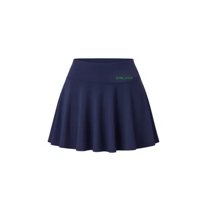Altra Volta Women's Blue Navy Tennis Skirt In Blue