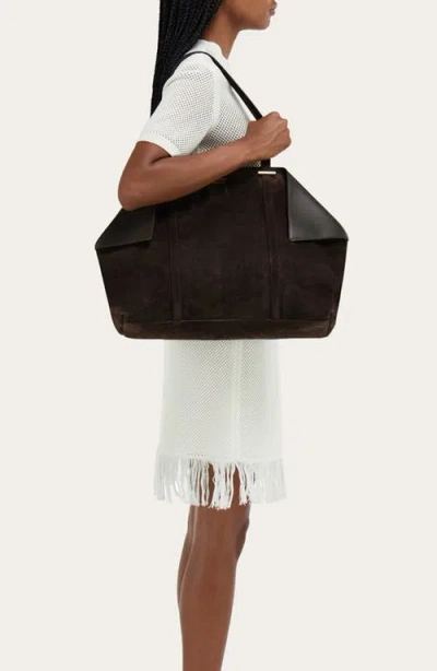 Ferragamo Large Tote Bag Contrast Panels In Pink